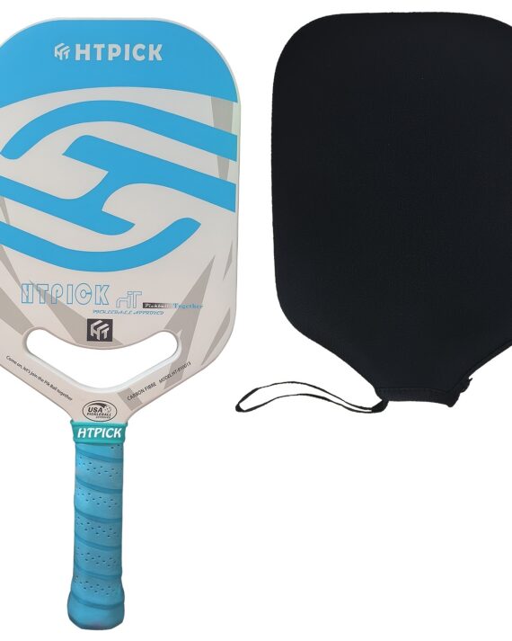 T700 Carbon Fiber Pickleball Paddle with 14mm Honeycomb Core & Air Throat - Enhanced Strength & Control for Textured Surfaces, Blue