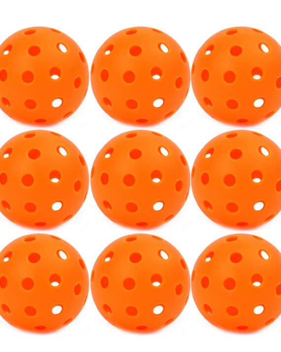 9pcs USAPA Approved Pickleballs for Outdoor Play, 40 Holes, High Bounce & Visibility, Durable PC Material, Bright Orange, Perfect for All Skill Levels, No Mesh Bag Included, Pickleball Accessories