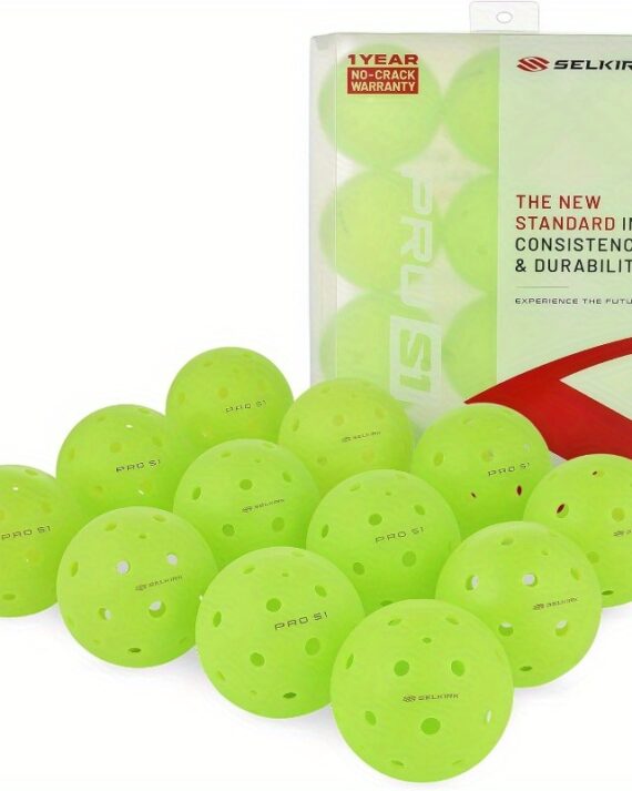 S1 Ball | Crack-Resistant | 38 Hole Outdoor Pickleball Balls | USAPA Approved Pickle Ball for Tournament Play | Advanced Aerodynamics |